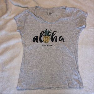 Heather Grey Hawaii T Shirt | V Neck